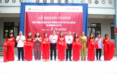 Khánh thành Dự án bổ sung cơ cơ vật chất Trường Phổ thông Dân tộc bán trú Trung học cơ sở Sin Suối Hồ