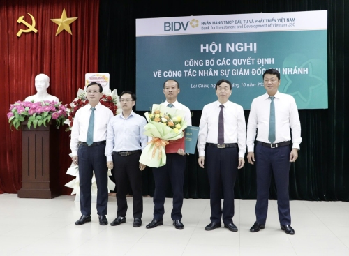 Hội nghị công bố các quyết định về công tác nhân sự Giám đốc Ngân hàng BIDV Chi nhánh Lai Châu