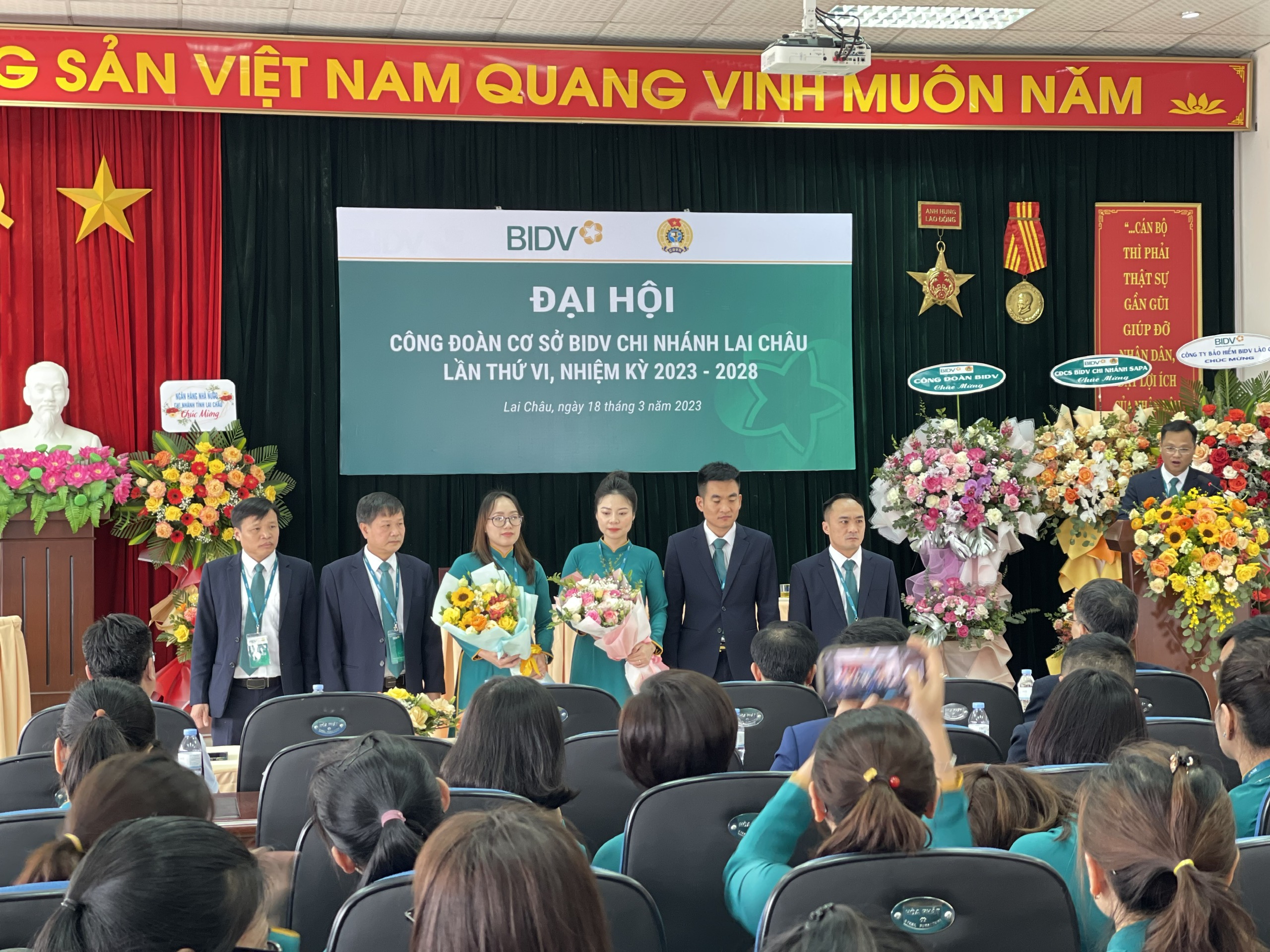 Ban chấp hành Công đoàn cơ sở BIDV Lai Châu, nhiệm kỳ 2023-2028 ra mắt trước Đại hội